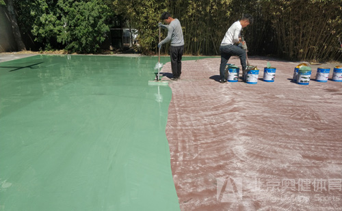 北京籃球場塑膠施工