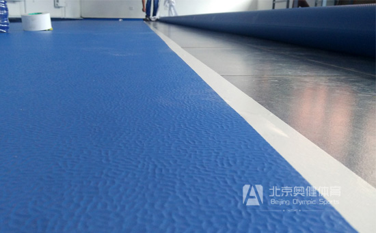 室內(nèi)布紋pvc運動地板施工圖