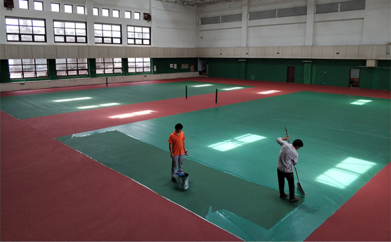 彈性丙烯酸網球場地施工工藝