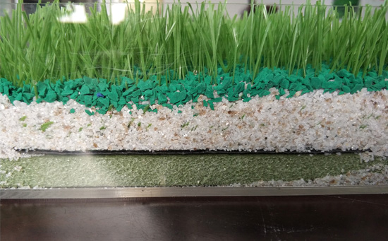 人造草足球場(chǎng)施工結(jié)構(gòu)圖