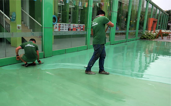 硅pu籃球場(chǎng)地面