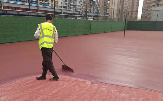 丙烯酸籃球場施工圖片