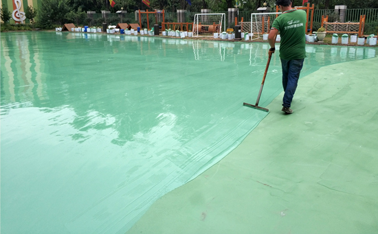 塑膠籃球場(chǎng)彈性層施工